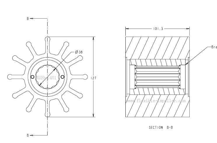 Water Pump Impeller for Yanmar 6HA