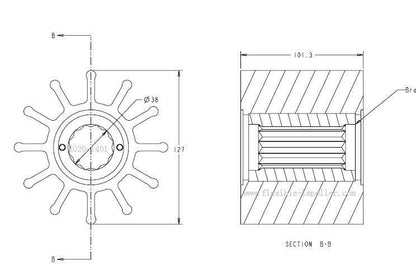 Water Pump Impeller for Yanmar 6HA