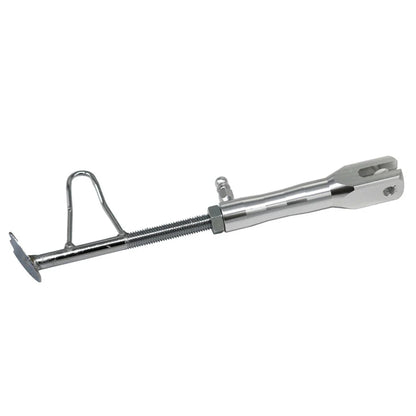 Adjustable Non-Slip Motorcycle Foot Side Stand Support Leg Kickstand Silver