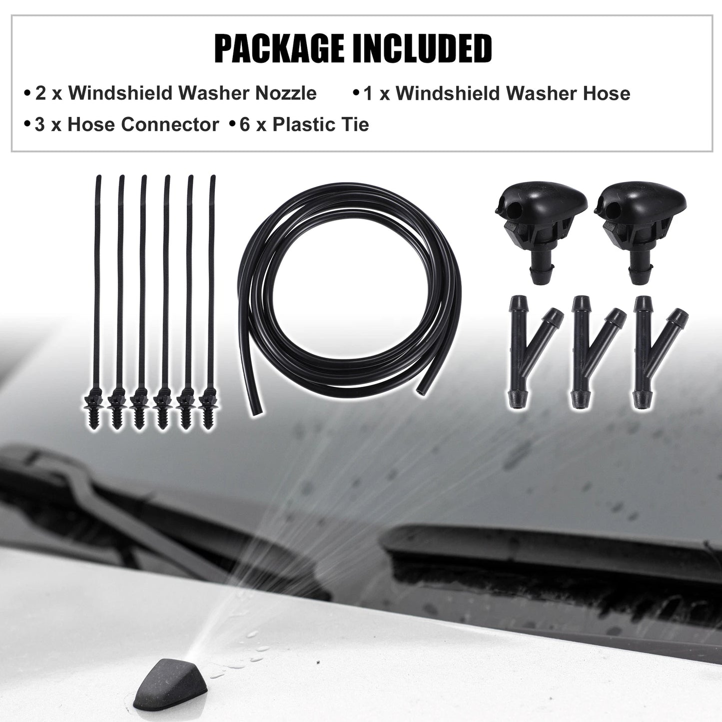 Set of 2 Windshield Washer Nozzles for Nissan Frontier (2005–2023) No.289313S500