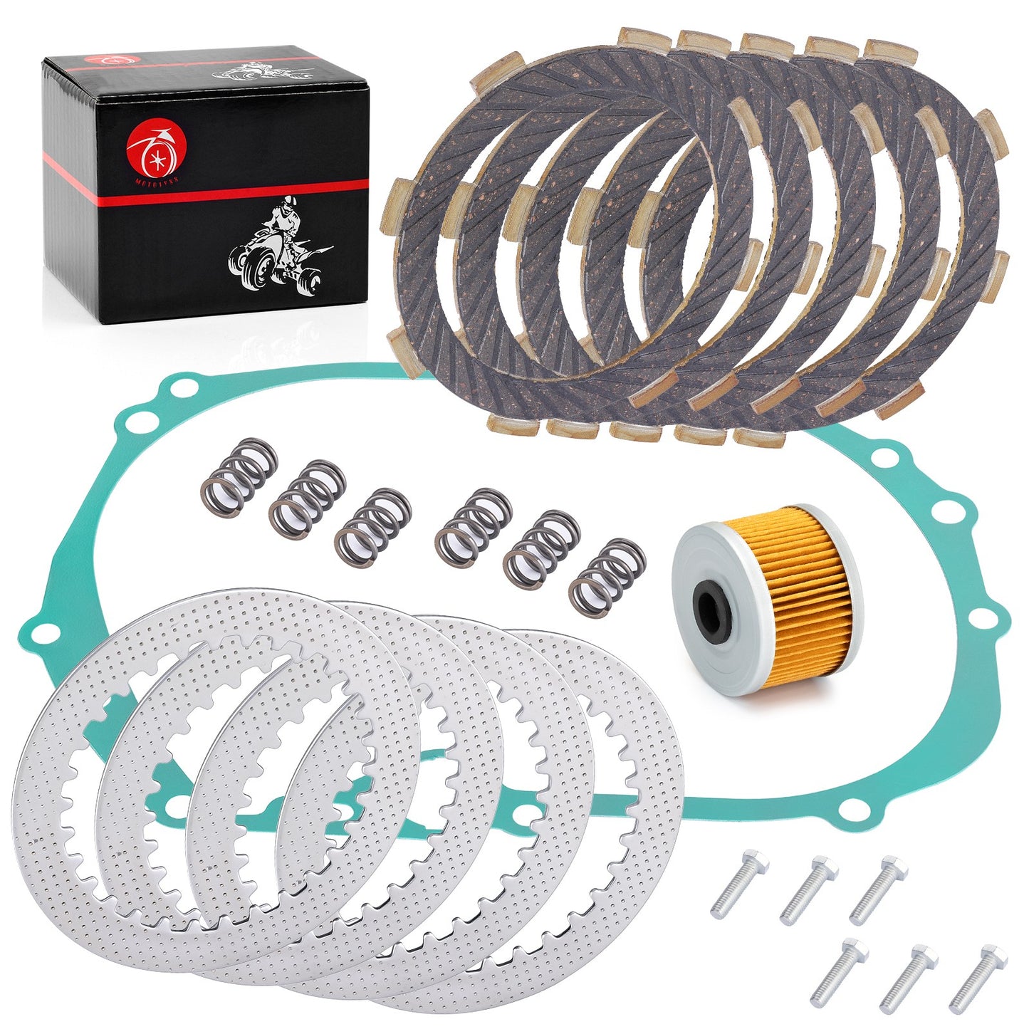 Clutch Friction Steel Plates Kit & Gasket for Suzuki DRZ110 (2003–2005)