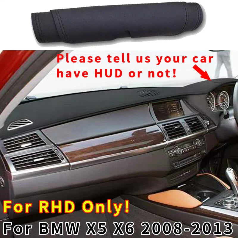 RHD Leather Dashboard Cover Dash Protector Pad Mat for BMW X5 X6 (2008–2013)