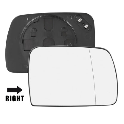 Right Side Rearview Mirror Glass Heated with Backing for BMW X5 (2000-2006)