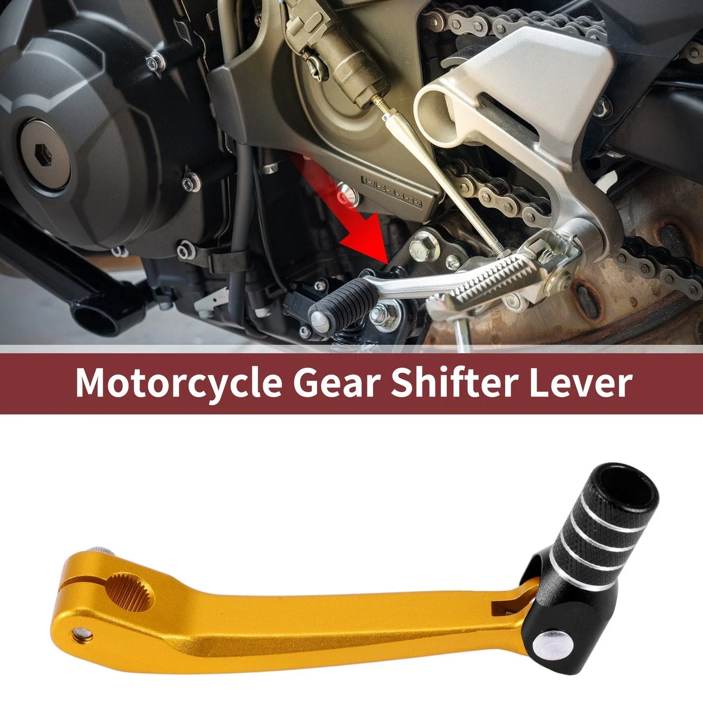 Shifter Lever for Honda CRF150F - Gold & Black (2003-2023)