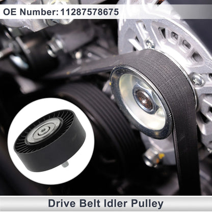 Drive Belt Idler Pulley Black for BMW Series 3 (2008 - 2012) 1 Pcs