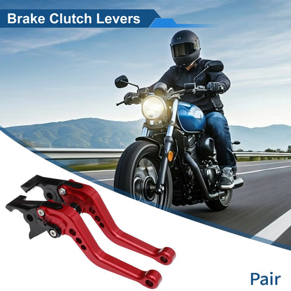 Adjustable Short Brake Clutch Lever Set for Kawasaki ZX-9R/ZX-9 (1994–1997) Red