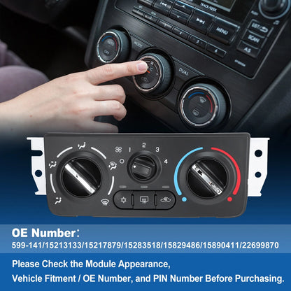 A/C Heater Climate Control Module Panel 599-141 for Chevrolet Cobalt (2005–2010)
