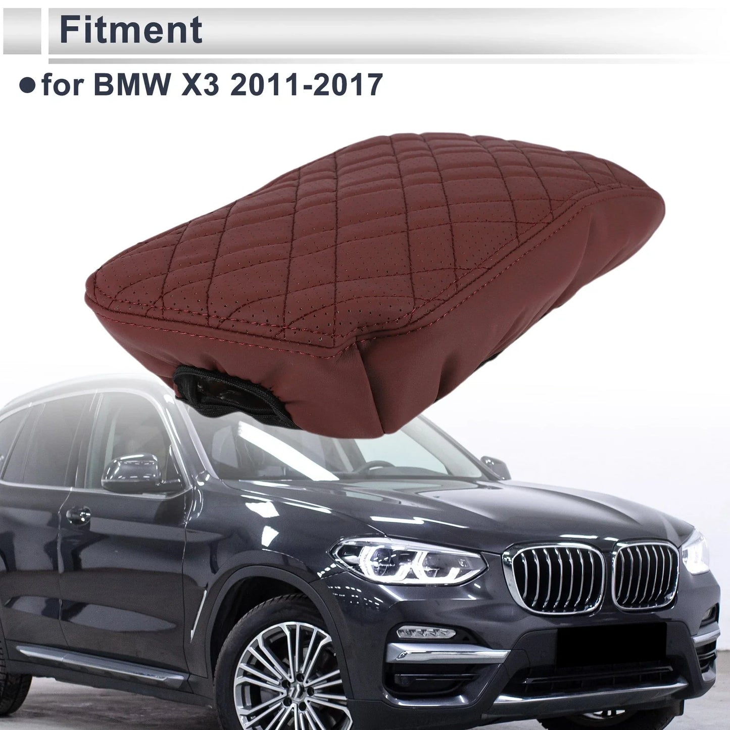 Center Console Cover for BMW X3 Wine Red (2011-2017)