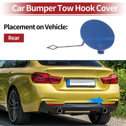 Rear Car Bumper Tow Hook Cover for BMW 428i (2014–2016) No. 51128060849 Blue