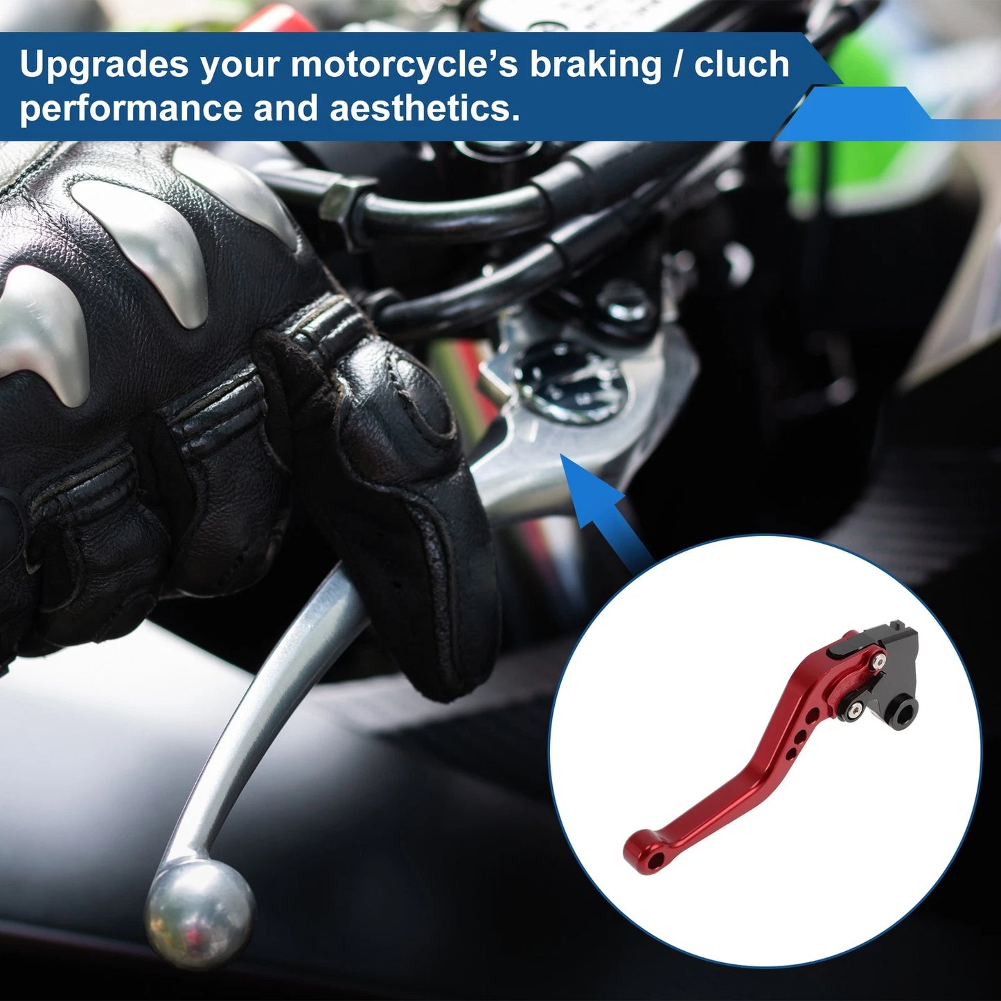 Adjustable Short Brake Clutch Levers for Kawasaki ZX10R (2004–2005) Red 1 Pair