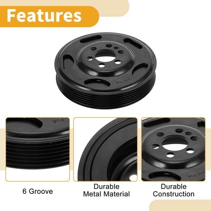 Engine Harmonic Balancer Crankshaft Pulley for Audi A3 (2006–2008) No. 06F105243J