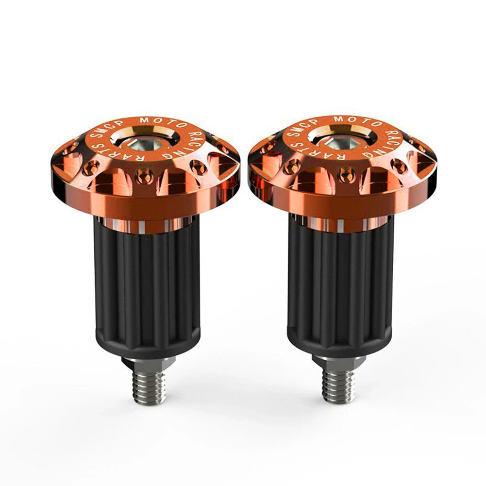 7/8" Motorcycle Dirt Bike Handlebar Grip End Cap Plug Slider - Orange