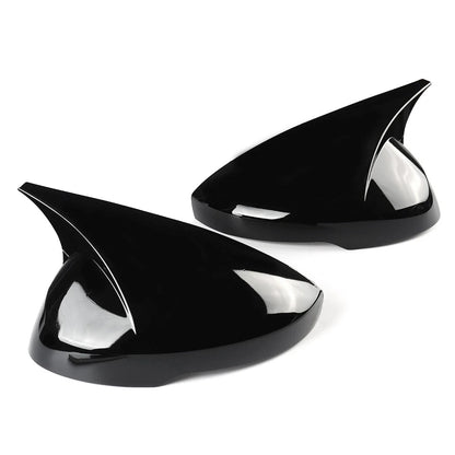 Pair / Black Side Rear View Mirror Cover Cap for Honda Civic (2022–2025)