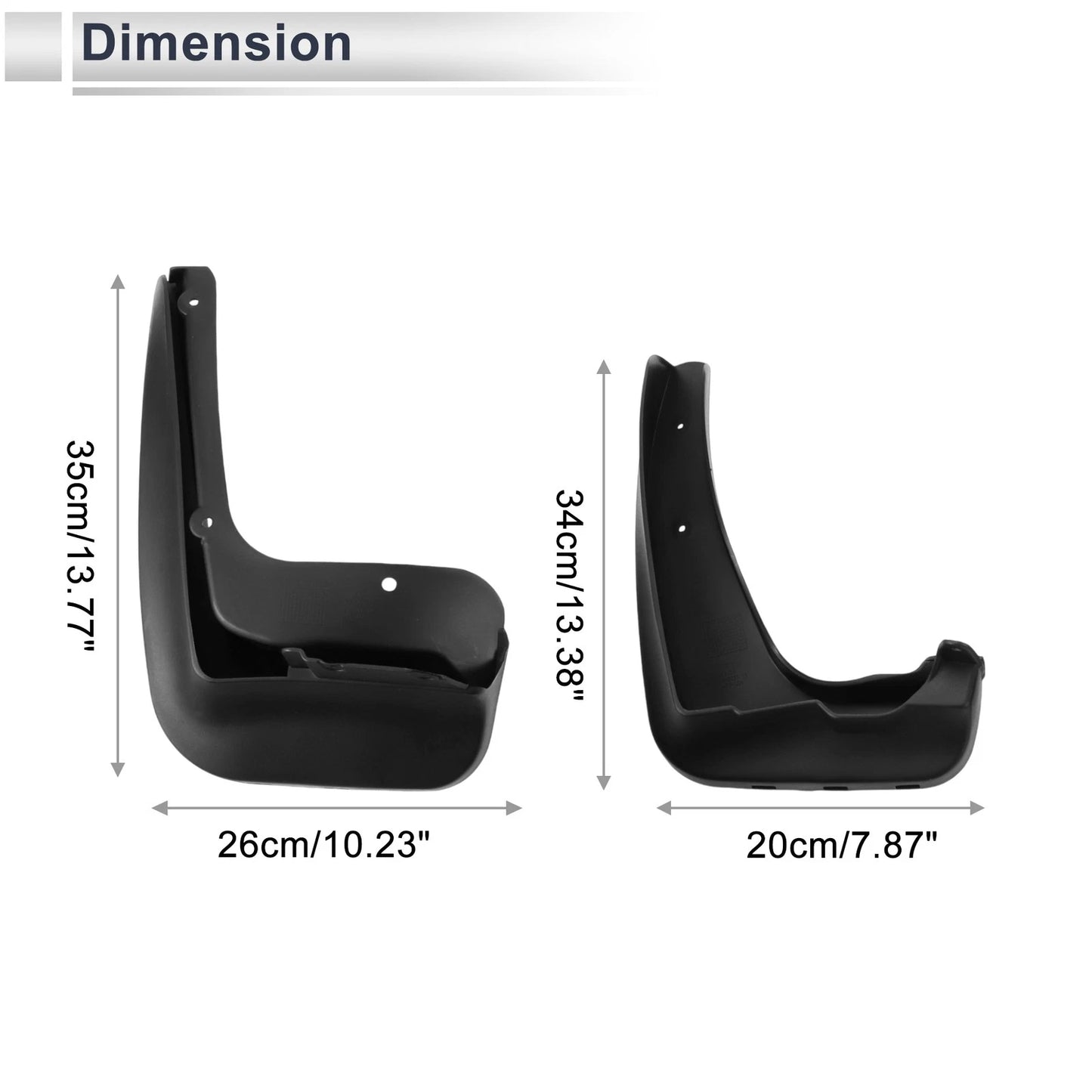 Set of 4 Mud Flaps Splash Guards for BMW 3 Series F30/F35 (2013–2019)