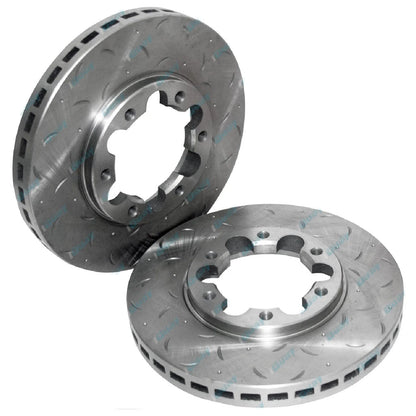Front Drilled + Slotted Disc Rotor + Bosch Brake Pads for Patrol GU Y61 1997~16