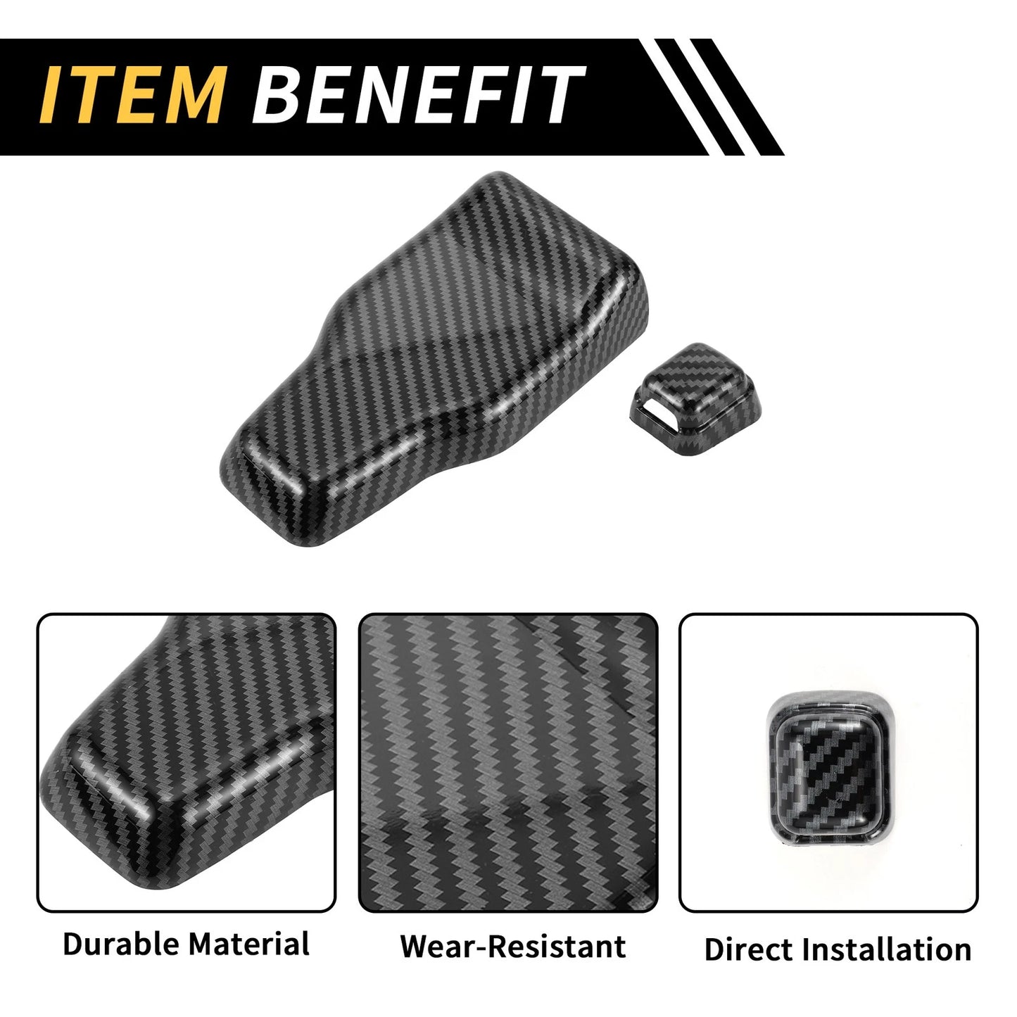 Set of 1 Rear Window Hinge & Nozzle Decor Decals for Jeep (Carbon Fiber)