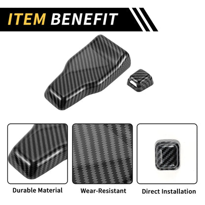 Set of 1 Rear Window Hinge & Nozzle Decor Decals for Jeep (Carbon Fiber)