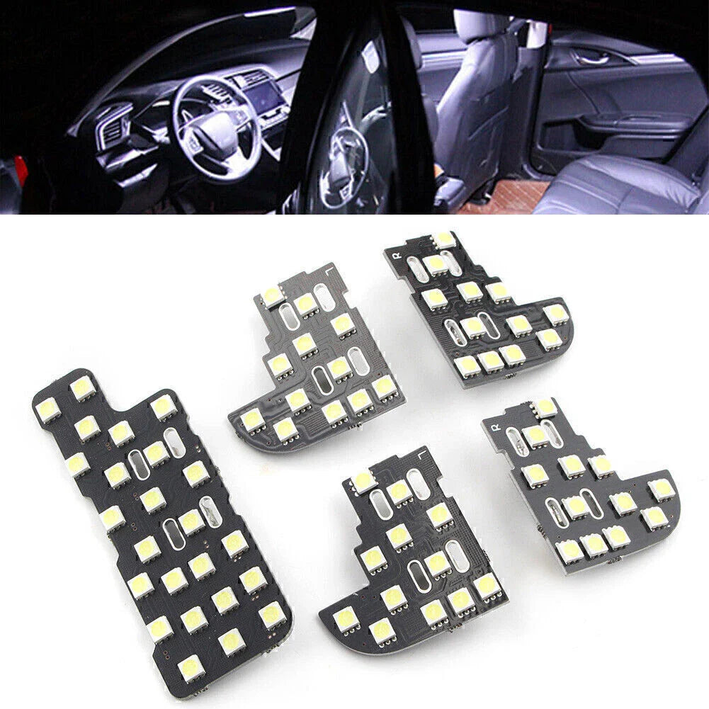 5x Bright White Dome Map Reading Lights for Honda Odyssey (2005-2008)