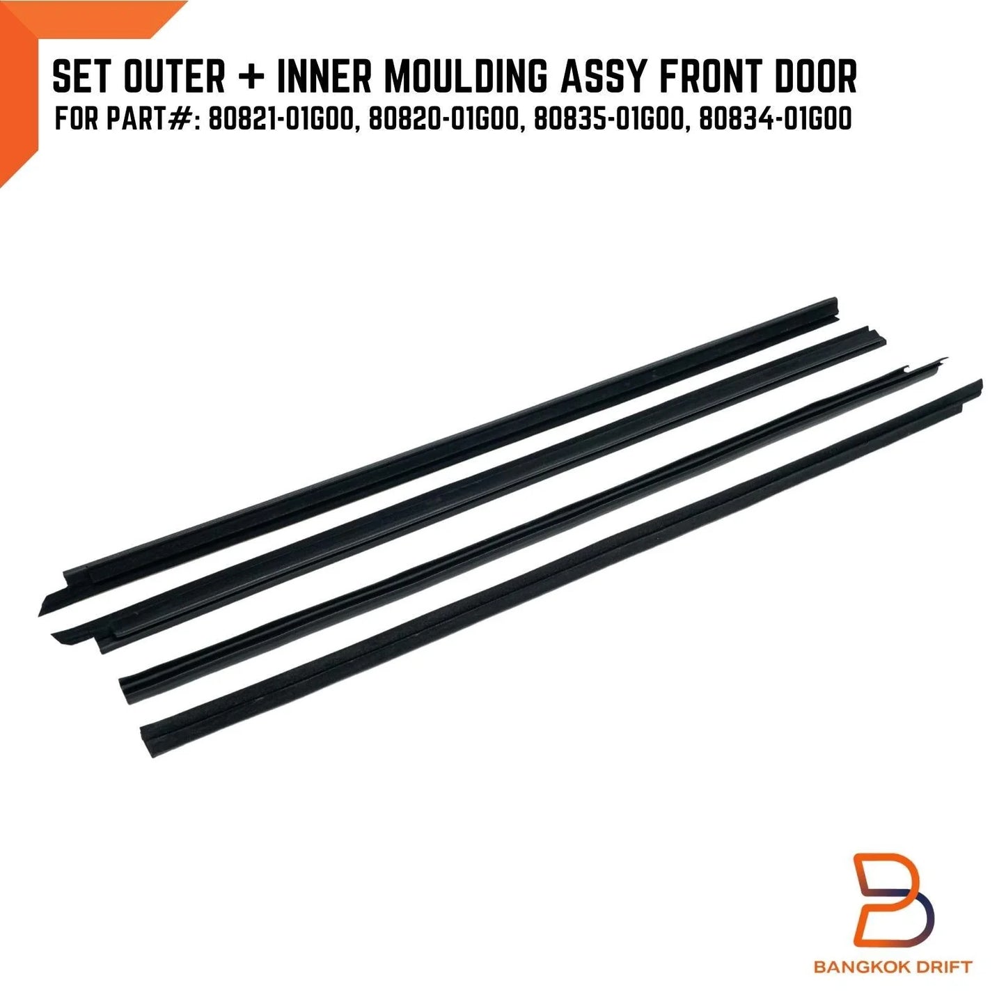 Front Door Weatherstrip Seal for Nissan Navara D21 (1987-1996)