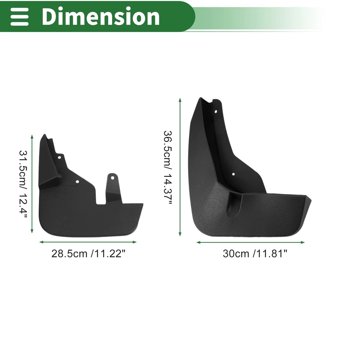 Mud Flaps Splash Guards for Chevrolet Suburban/Tahoe (2022–2023) W/ Mounts