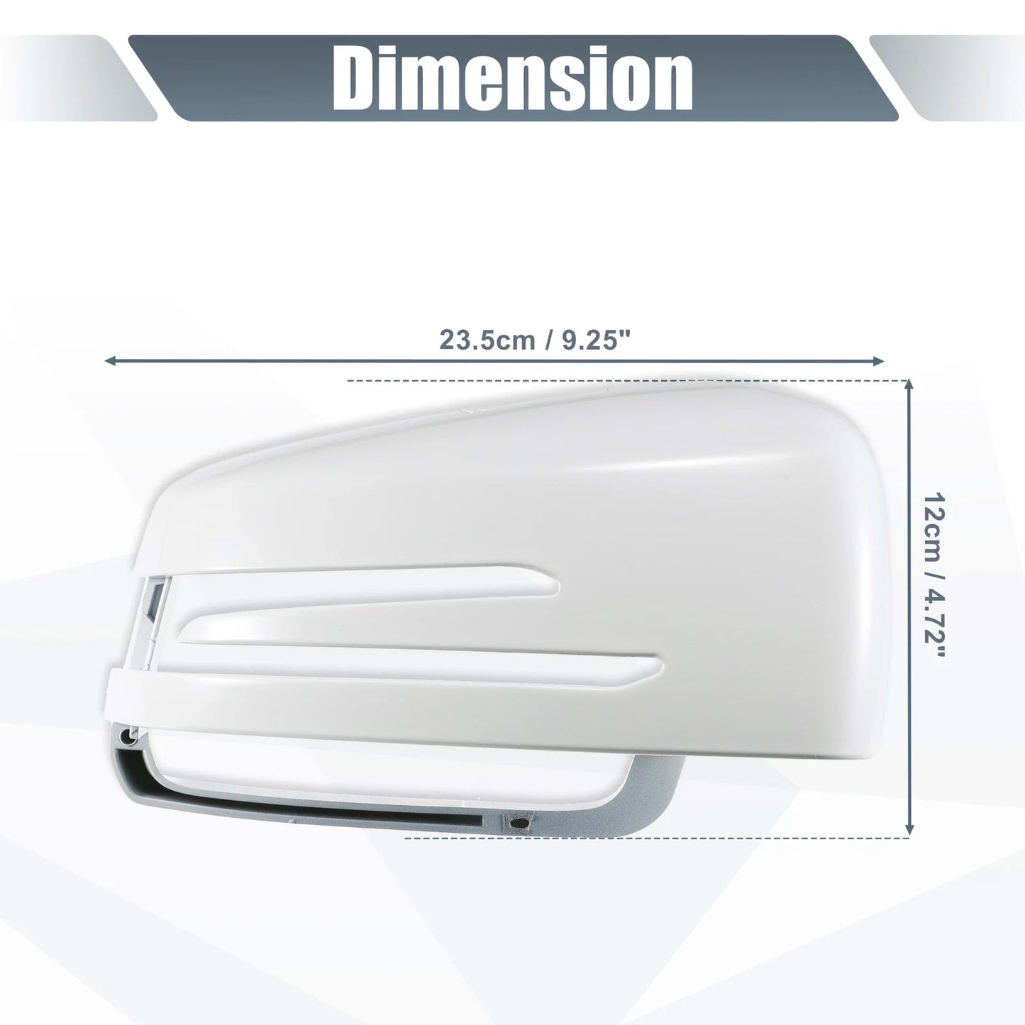 Right Mirror Cover Cap White for Mercedes Benz A Class B Class C Class (2012-2019)