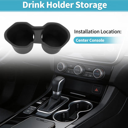 Console Cup Holder Organizer for Subaru Forester (2025–2026) TPE Black