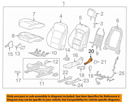 Black Left Seat Adjuster for Buick GMC Chevrolet Cruze (2011-2016)