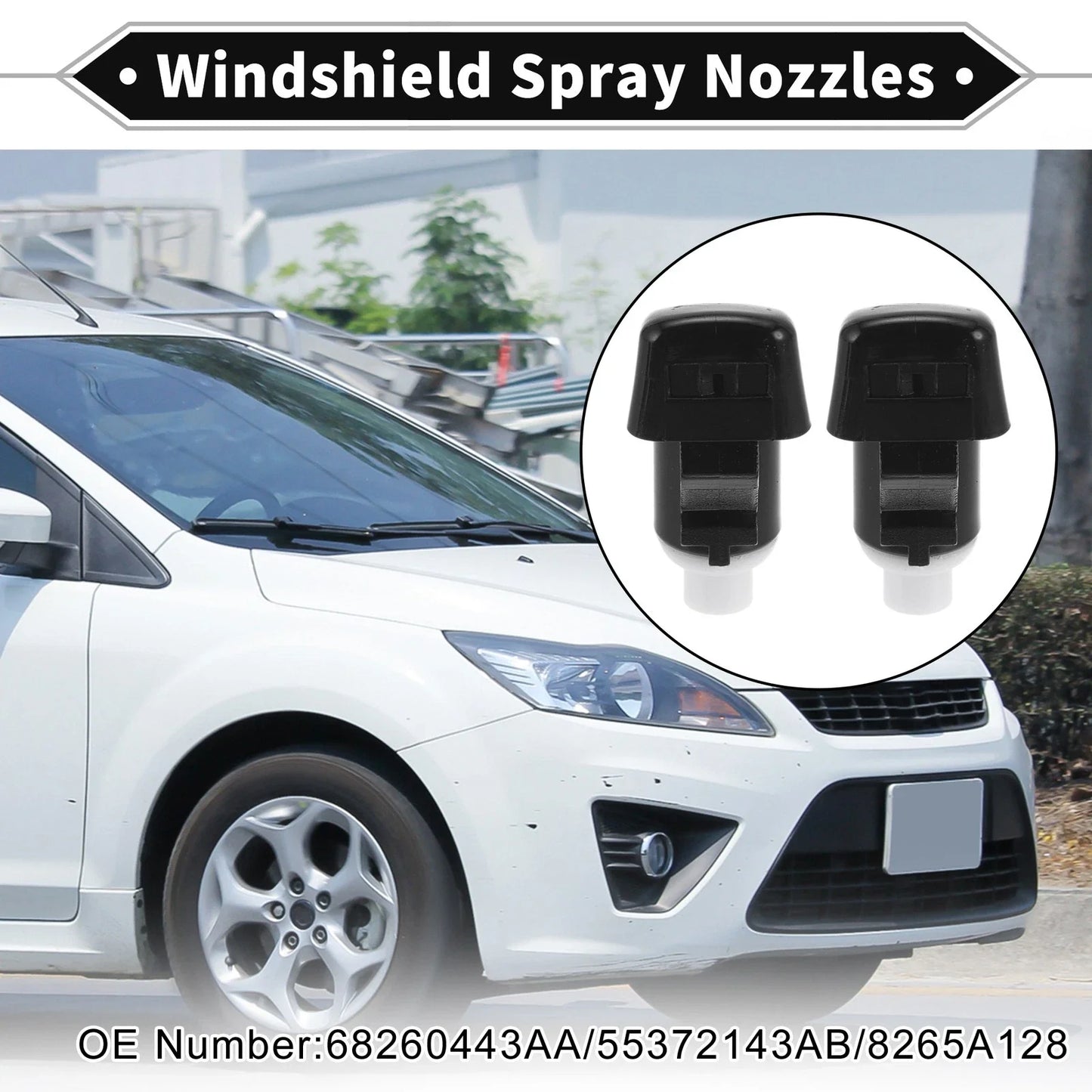 2 x Front Windshield Washer Nozzles for Jeep Grand Cherokee WK2 (2011-2021)