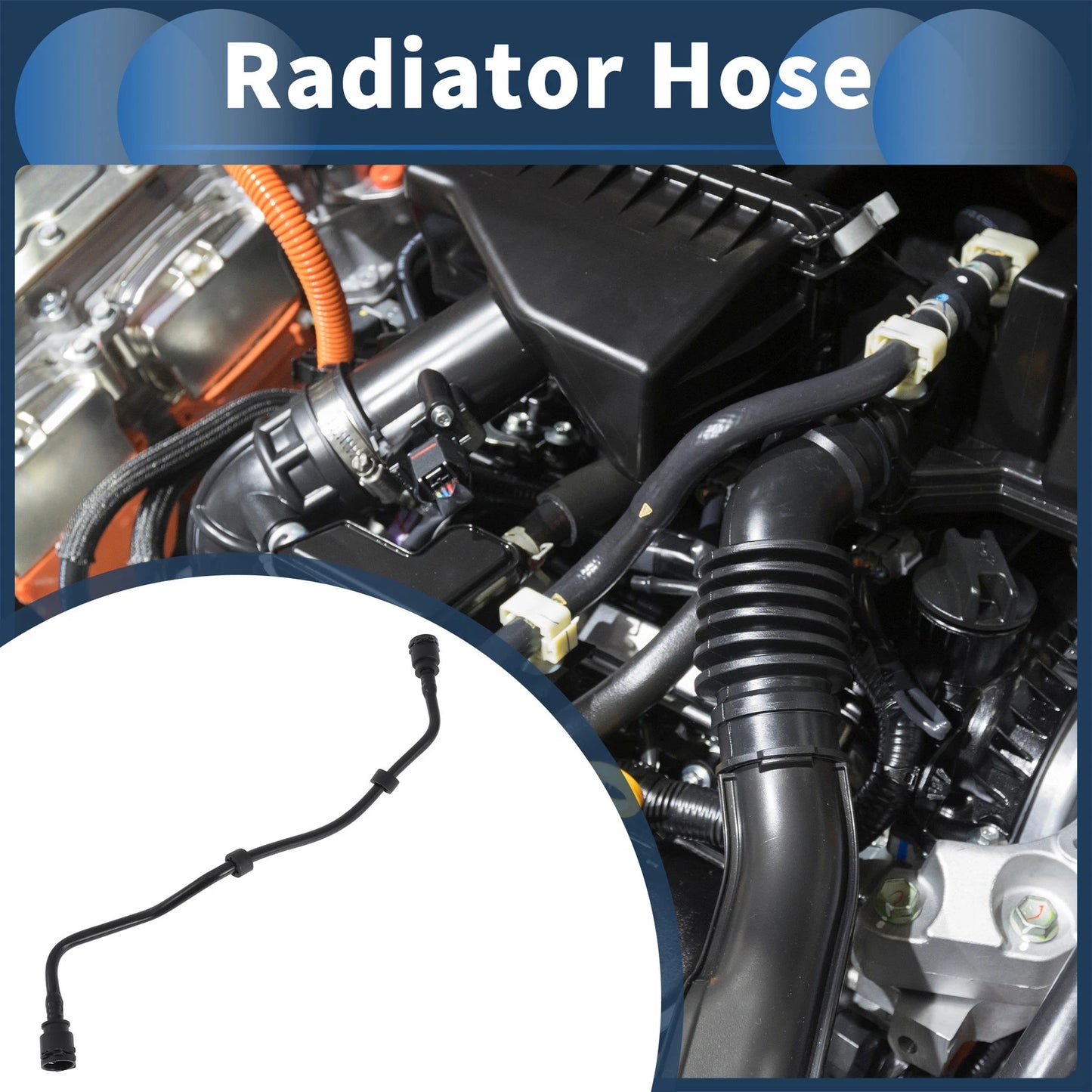Radiator Hose for BMW M550i xDrive 4.4L (2018–2019) No. 17128602668 Plastic Black