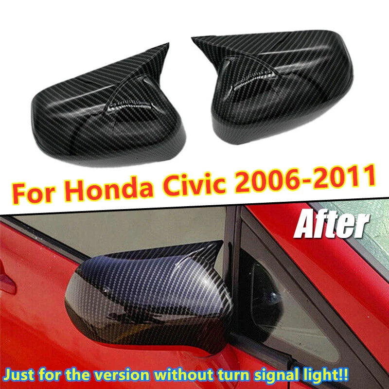 4Pcs Side Mirror Vent Window Louver Cover Trim for Honda Civic (2006–2011)