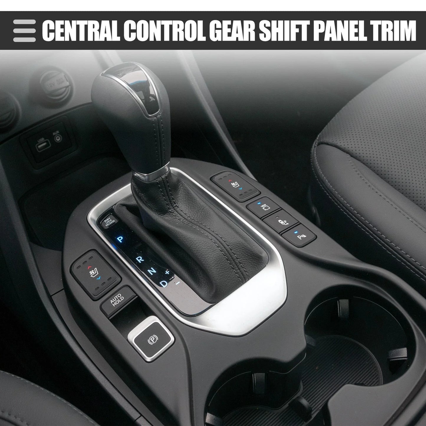 Carbon Fiber Central Control Gear Shift A/C Panel Trim for Dodge Charger (2015-2022)