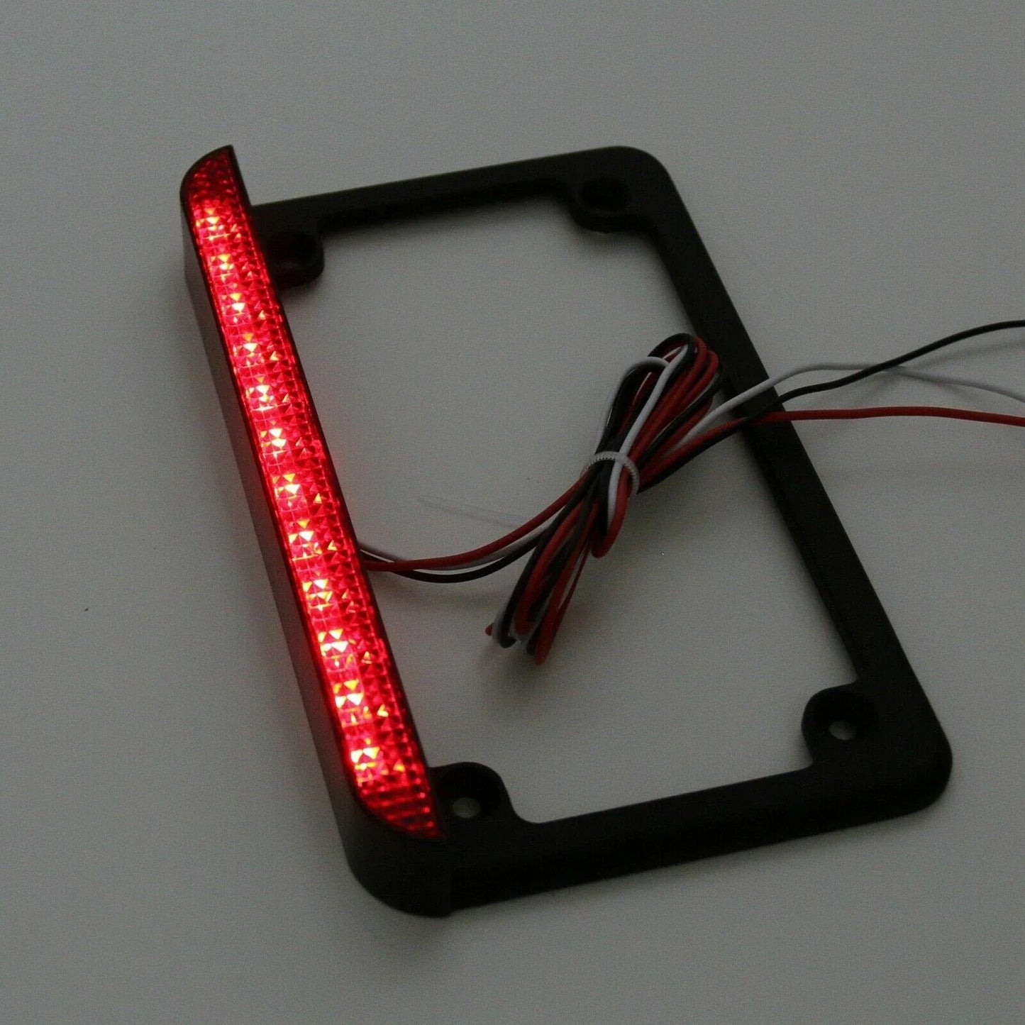 6" LED License Plate Frame with Tail Brake Light for Universal Motorcycle
