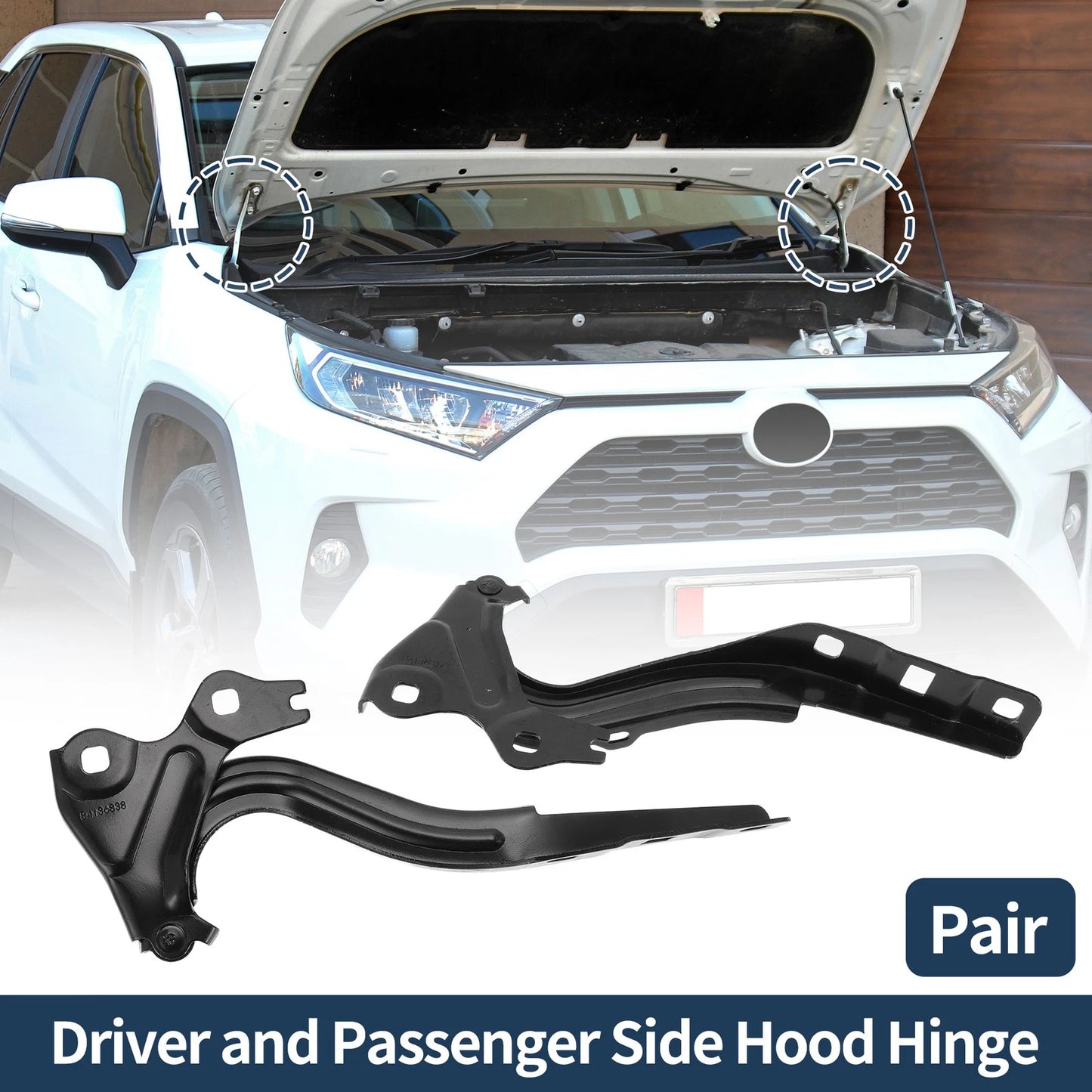 Hood Hinges for Chevrolet Cruze (2016–2019) Set of 2 No. 84304688