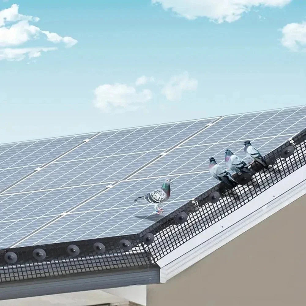 8" x 100ft Solar Panel Bird Guard & 100 x Stainless Steel Fasteners Clips