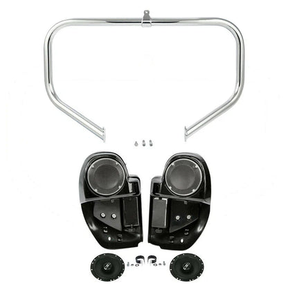 Chrome 6.5" Lower Vented Speaker Fairing for Street Glide (2014-2024)