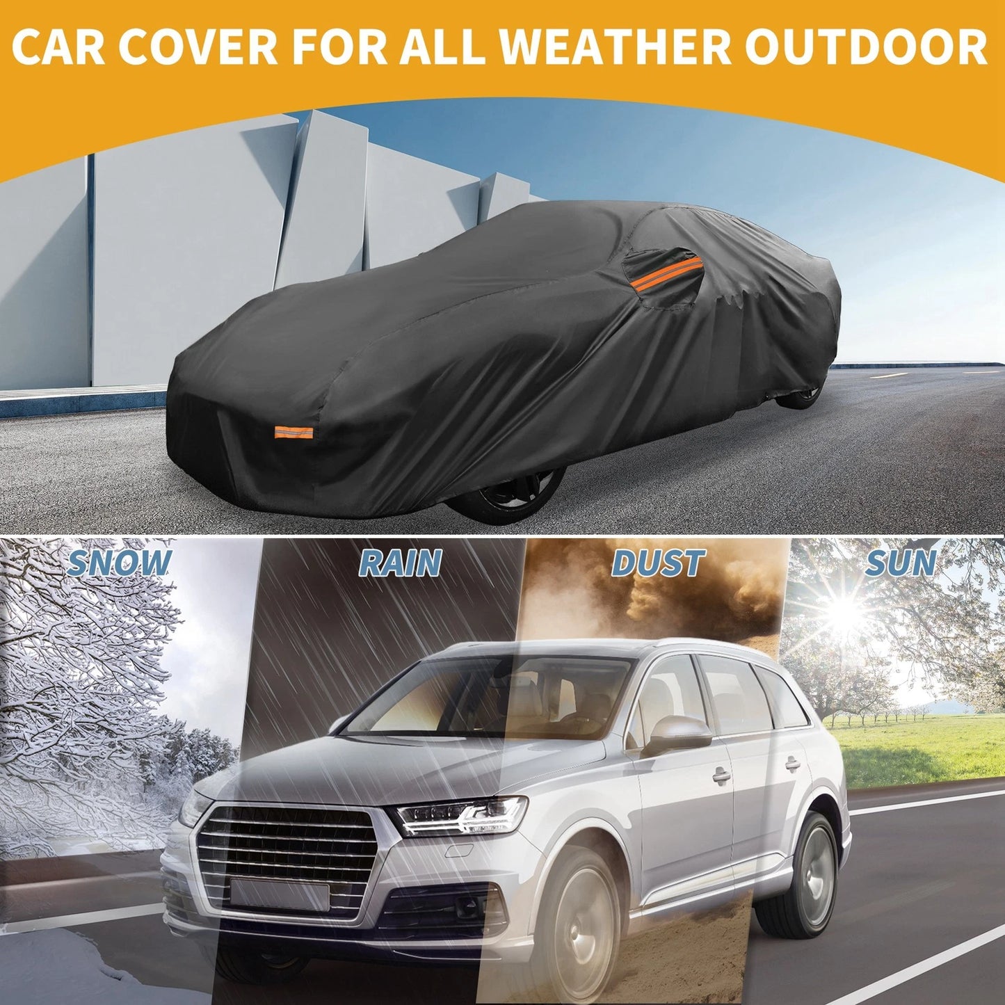 Car Cover Waterproof for Porsche 718 (2017–2023) 210D-PU with Zipper