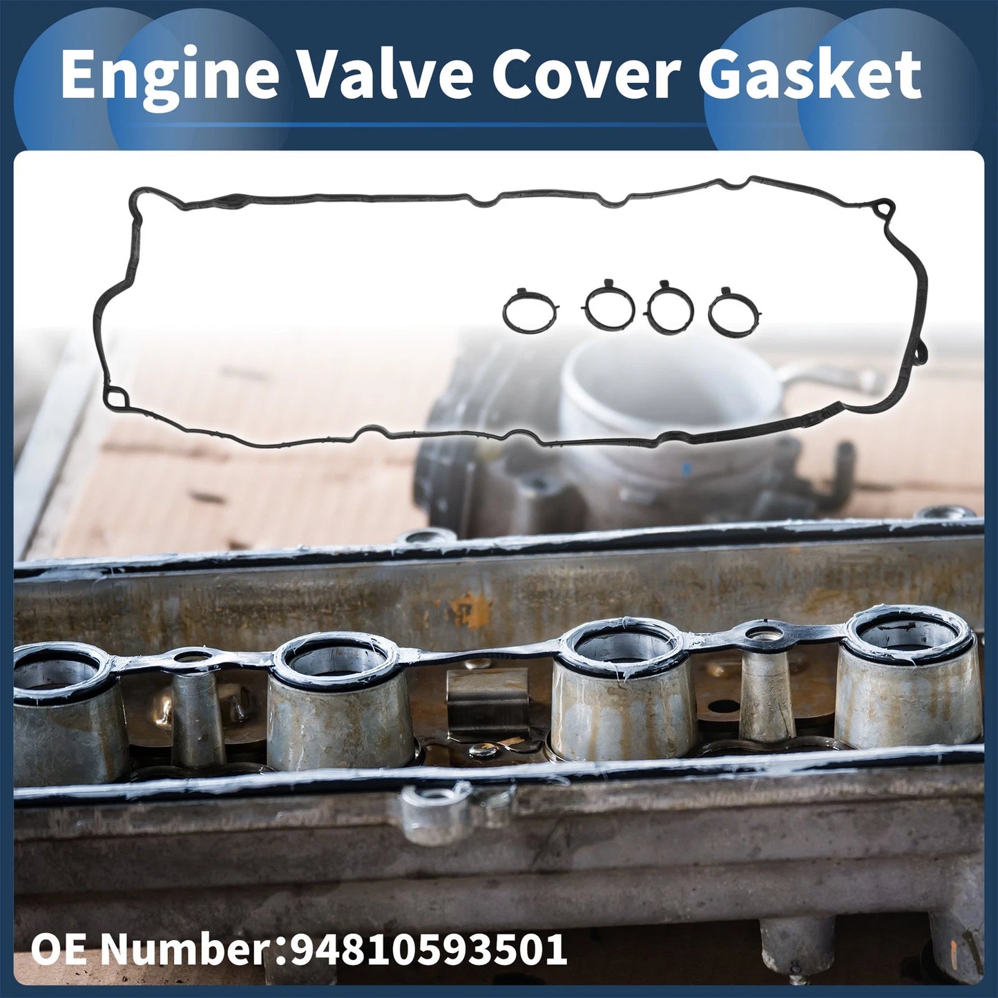Set of 1 Engine Valve Cover Gasket for Porsche Panamera (2009–2016) No. 94810593501