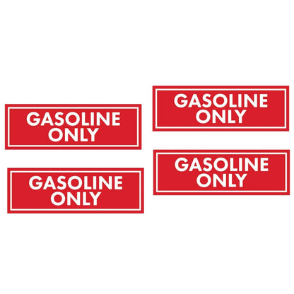 Gasoline Only Fuel Warning Decal for Door Tank (Universal)