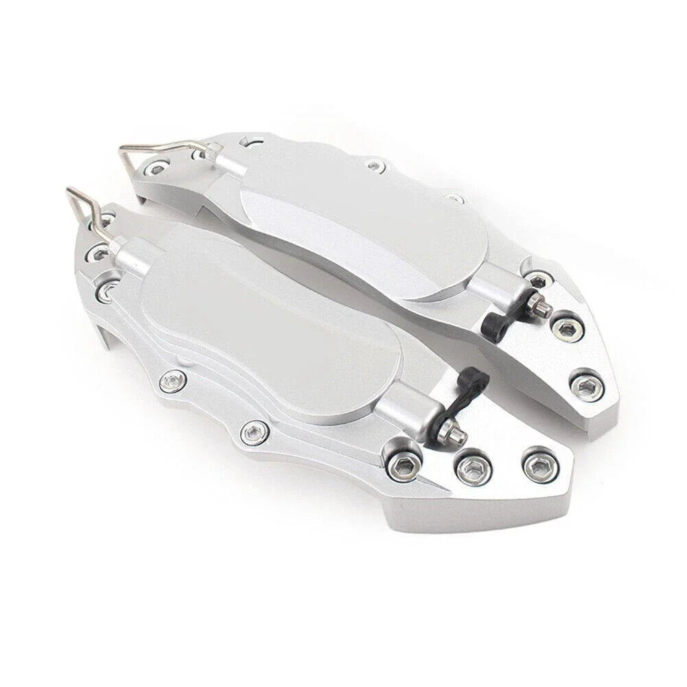 3D Style Car Disc Brake Caliper Covers for Universal Silver (M)