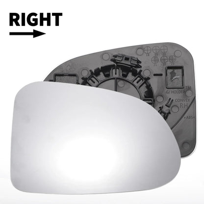 Right Side White Mirror Glass for Hyundai Santa Fe (2013-2018)