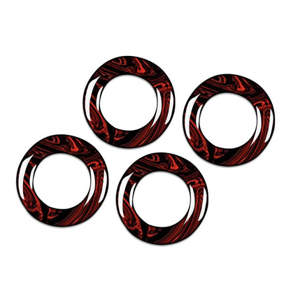 4 Pcs Fire Red Door Lock Pin Covers for Benz E Class (2015-2021)