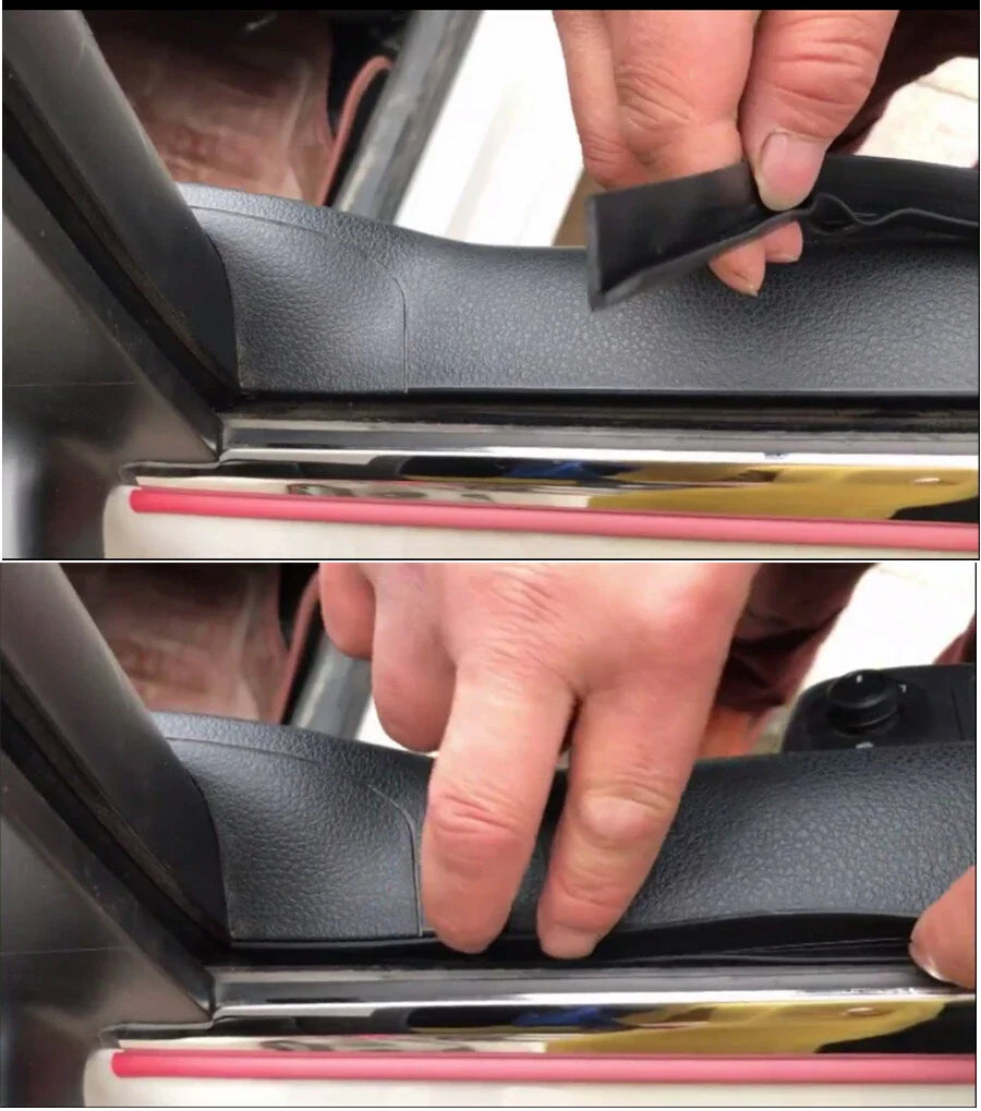 Black Universal Door Glass Window Rubber Seal Strip for Car 8M V-Type
