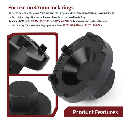 47mm Seal Bearing Retainer Tool for Honda CRF250R CRF250X (2004–2024)