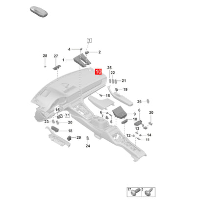 Sunroof Control Switch Button for Porsche Panamera (2017–2023)