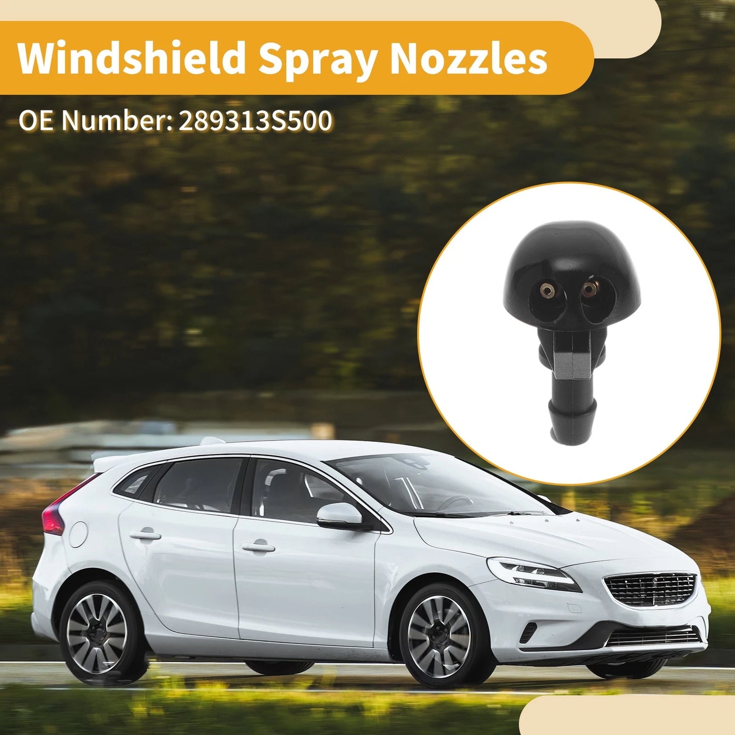 2 Pcs Front Windshield Washer Nozzle for Nissan Frontier (1998–2004) No. 289313S500