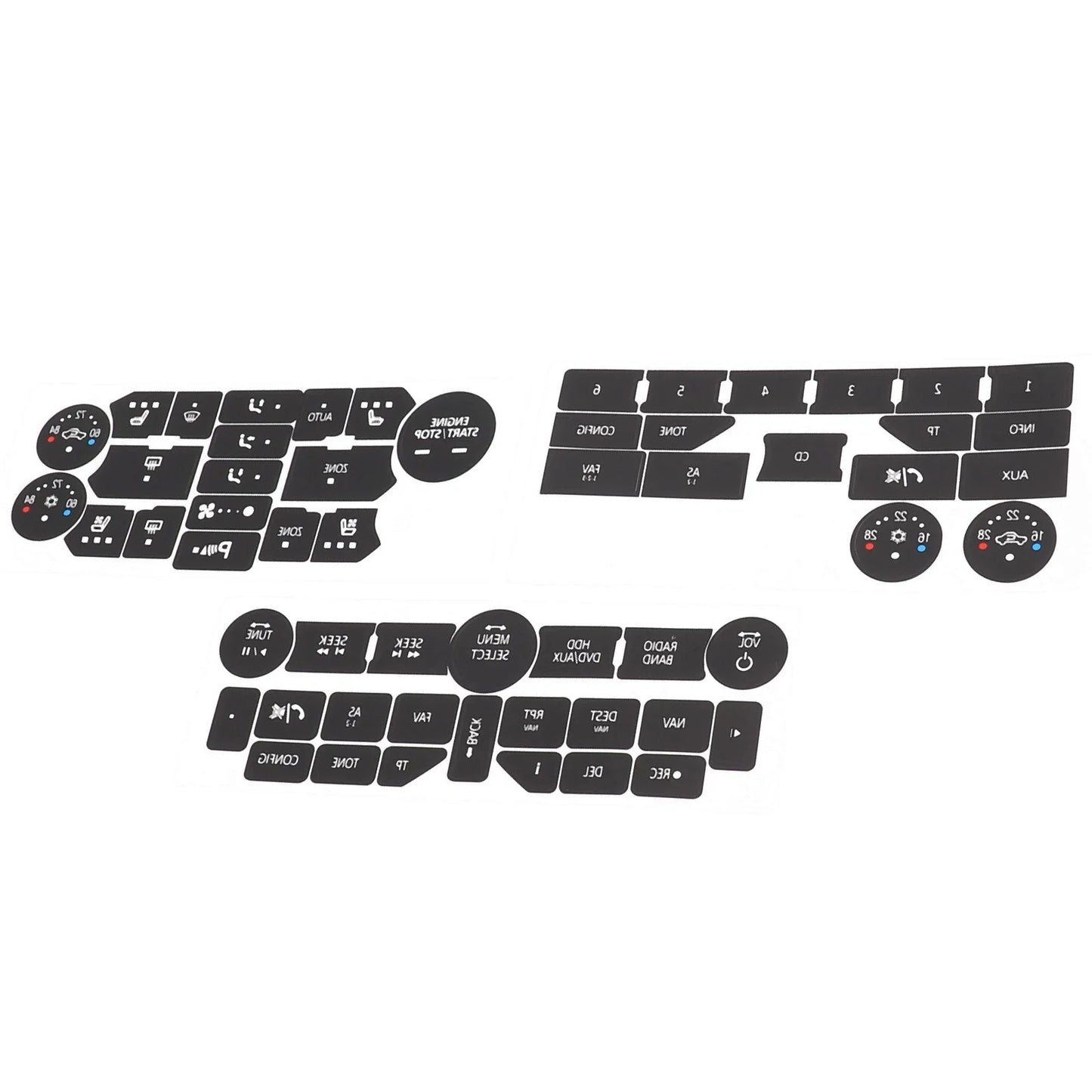 Stickers Repair Decal Button for Car Interior Accessories