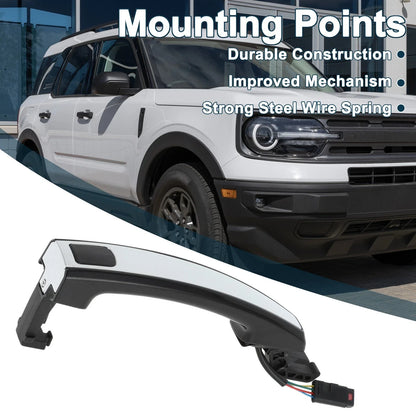 Front Left Door Handle for Chevrolet CRUZE 2011 (2011) Black Silver Tone