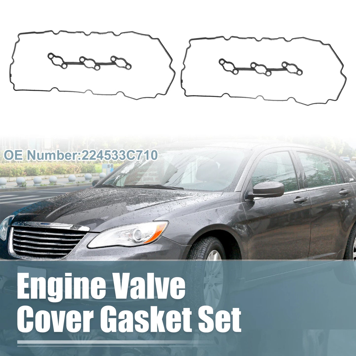 Valve Cover Gasket Set for Hyundai (2009–2012) No. 224533C710 Black