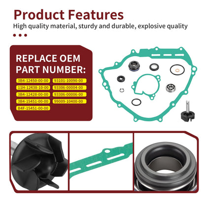 Water Pump Impeller Shaft Kit for Yamaha Viking VI 700 (2015–2020)