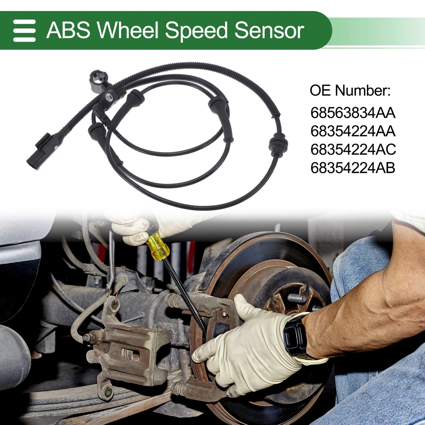ABS Wheel Speed Sensor No. 68563834AA for Jeep Compass (2007–2023)